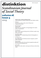Distinktion Journal of Social Theory_cover vol 16